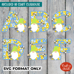 Gnomes Layered Alphabet | A-Z & 0-9 Alphabet SVGs