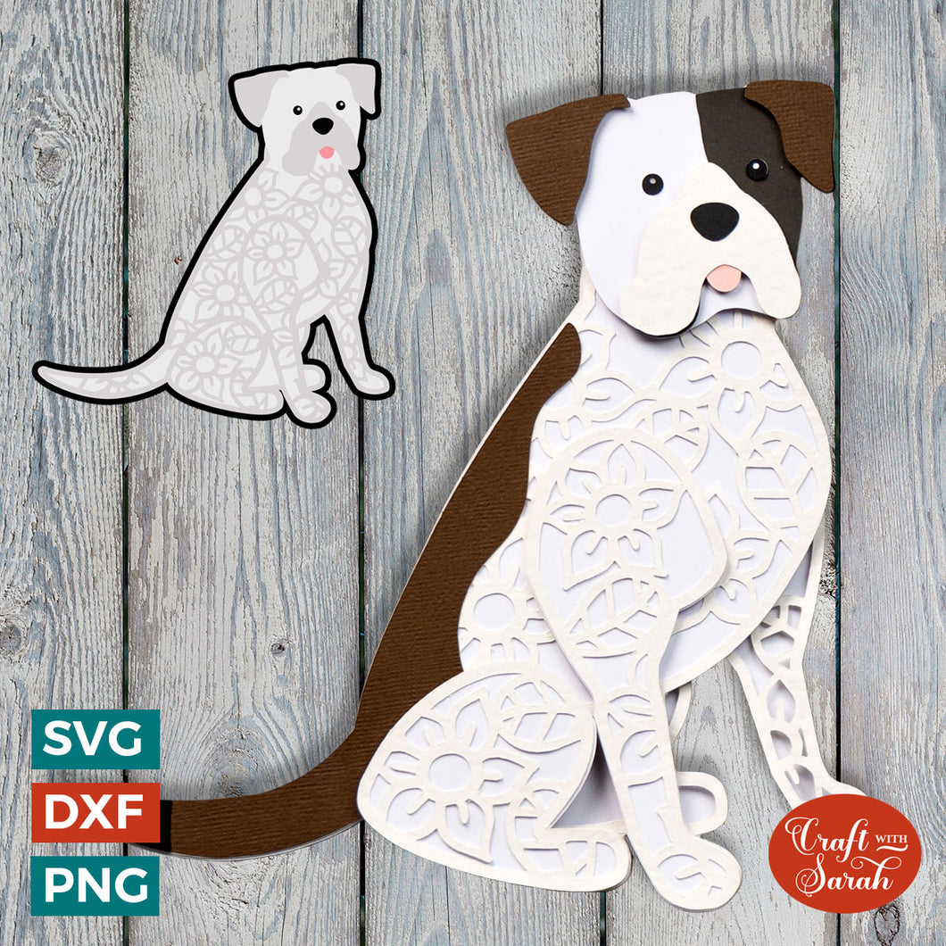 American Bulldog SVG | Layered American Bulldog Cutting File