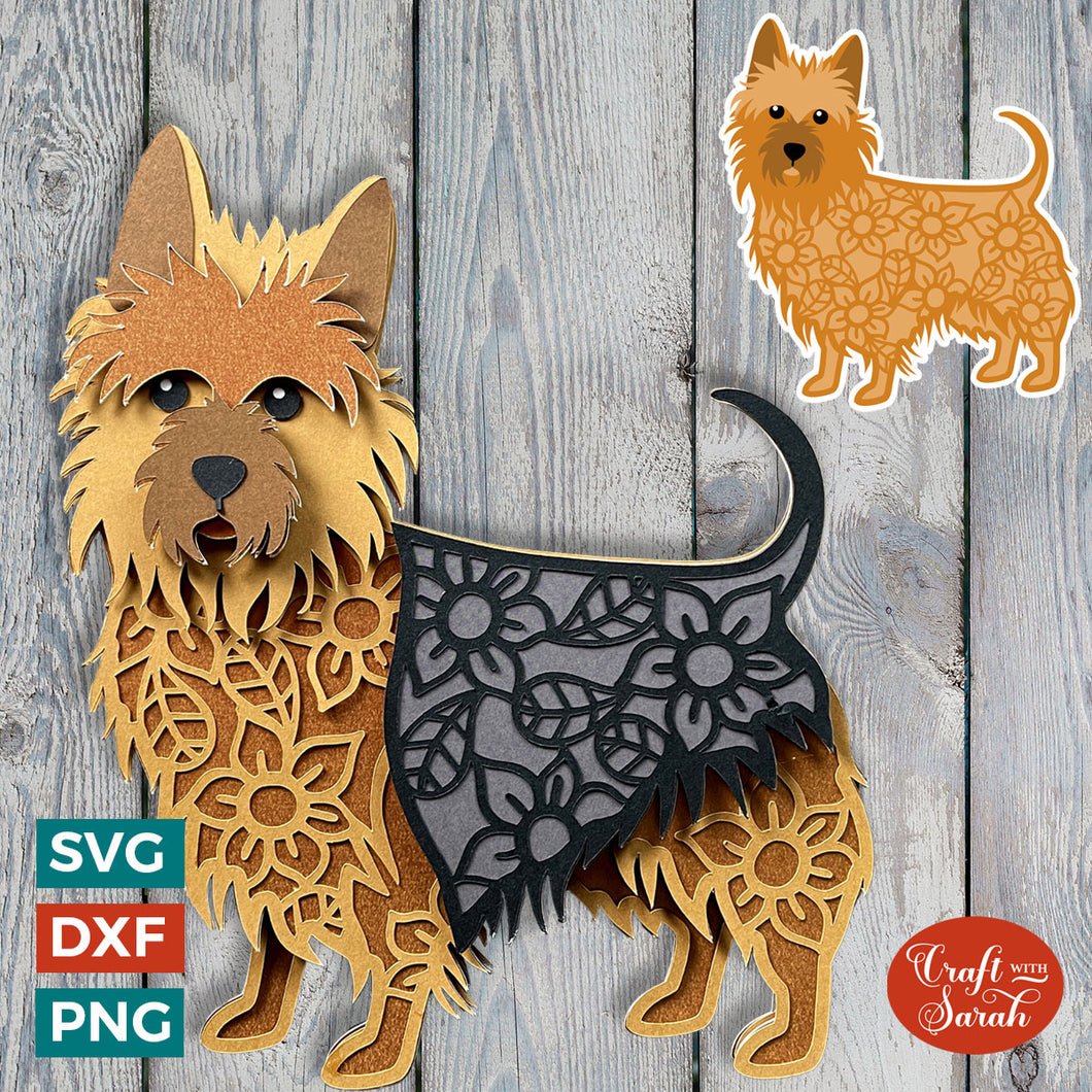 Australian Terrier SVG | Layered Australian Terrier Cutting File