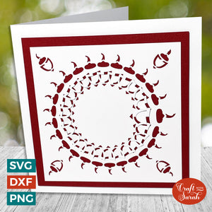 Acorn Circle Cut & Tuck Card SVG | Cut & Tuck Greetings Card 11