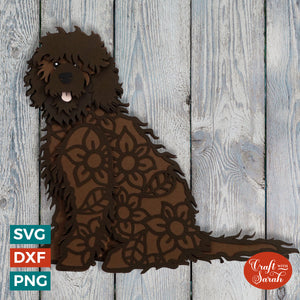 Barbet SVG | Layered Barbet Water Dog Cutting File