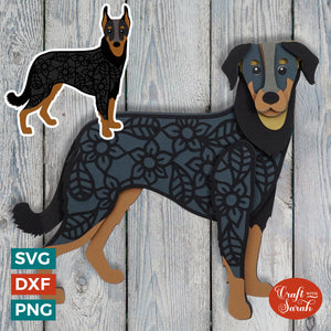 Beauceron SVG | Layered Berger de Beauce Cutting File