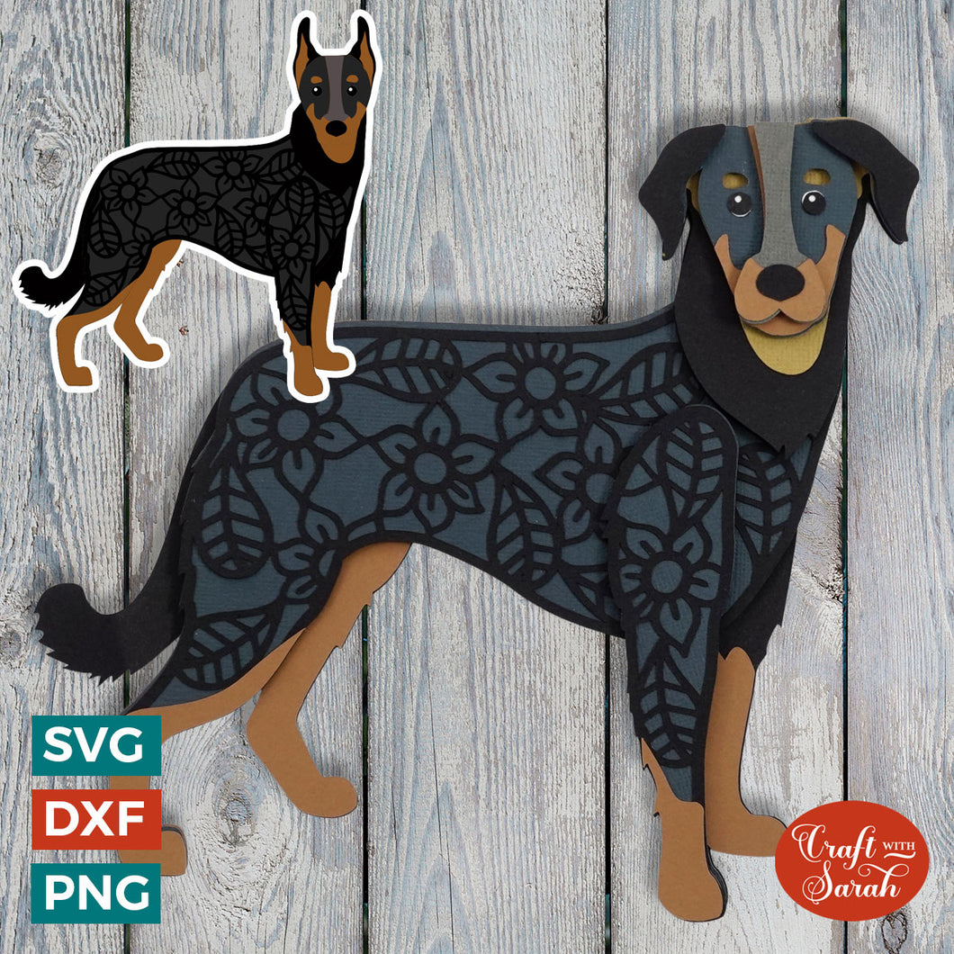 Beauceron SVG | Layered Berger de Beauce Cutting File
