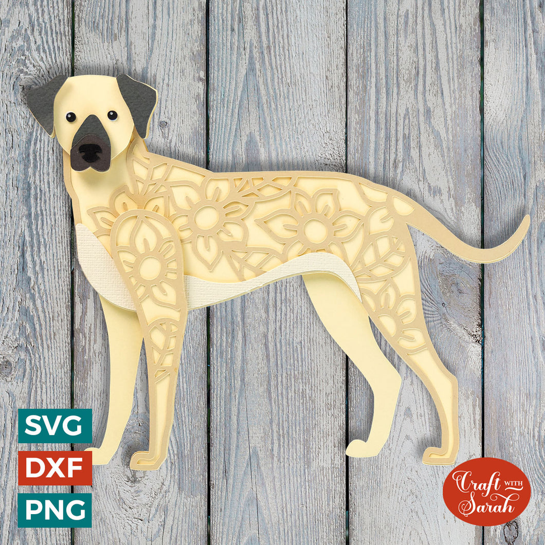 Black Mouth Cur SVG | Layered Southern Cur Cutting File
