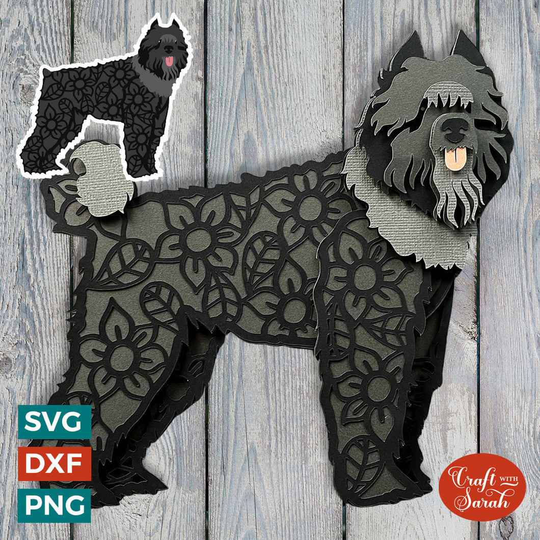 Bouvier des Flandres SVG | Layered Bouvier des Flandres Cutting File