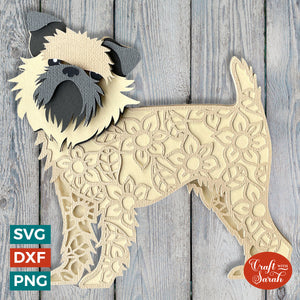 Brussels Griffon SVG | Layered Griffon Bruxellois Cutting File
