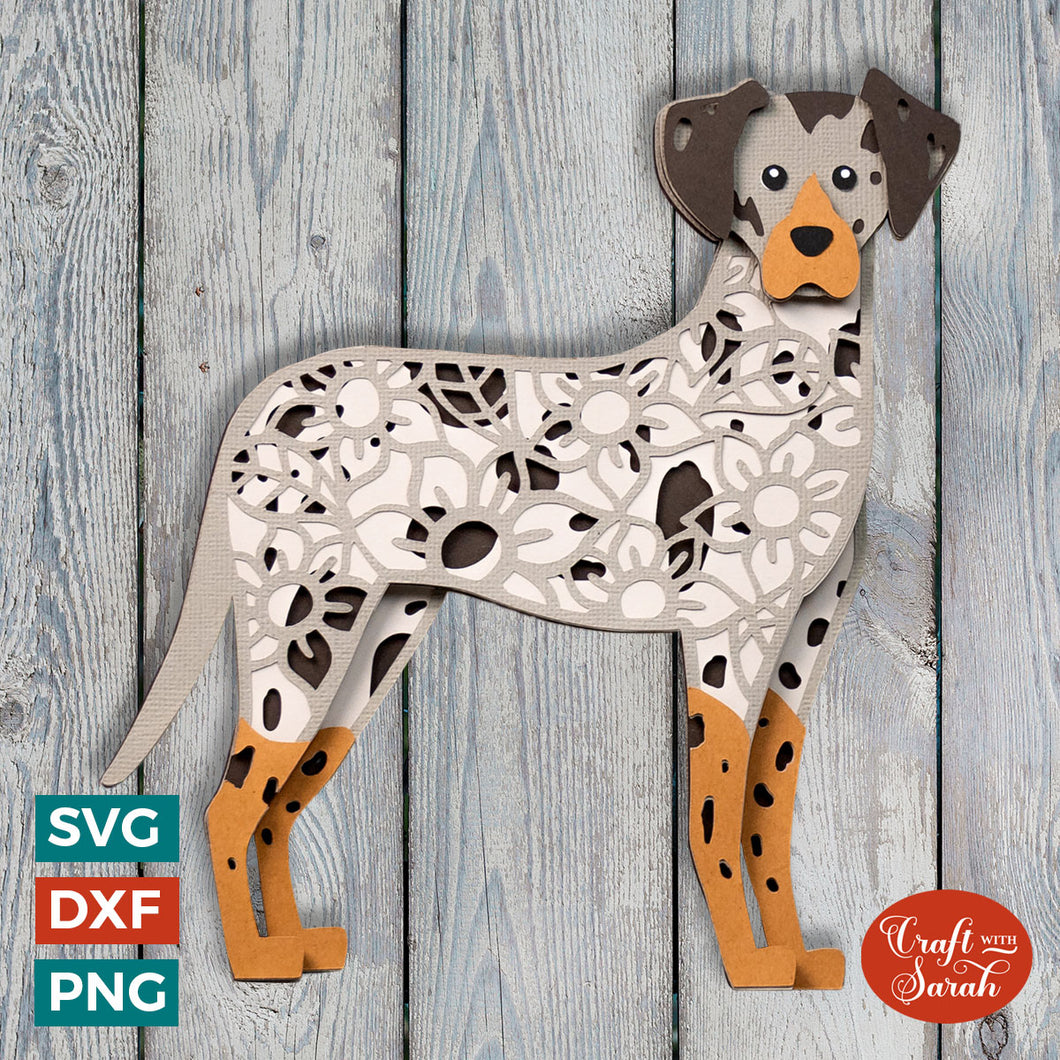 Catahoula Leopard Dog SVG | Louisiana Catahoula Leopard Dog Cutting File