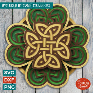 Celtic Mandala SVG File | Layered Celtic Mandala Cutting File