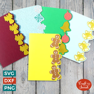 5 Christmas Greeting Cards | Christmas Side-Edge Card Bundle