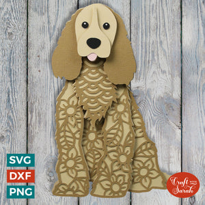 Cocker Spaniel SVG (Sitting) | Layered Cocker Spaniel Dog Cutting File