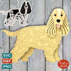 Cocker Spaniel Dog SVG | Layered Cocker Spaniel Cutting File