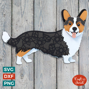 Corgi SVG | Layered Cardigan Welsh Corgi Cutting File