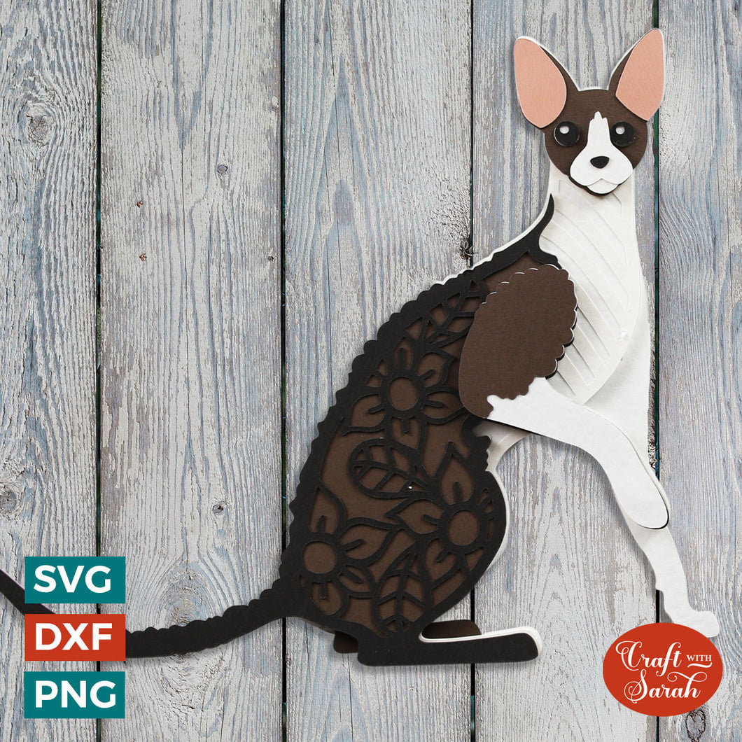Cornish Rex Layered SVG | Layered Cornish Rex Cat Cutting File