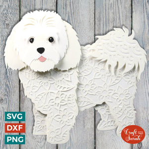 Coton de Tulear SVG | Layered Coton de Tulear Cutting File