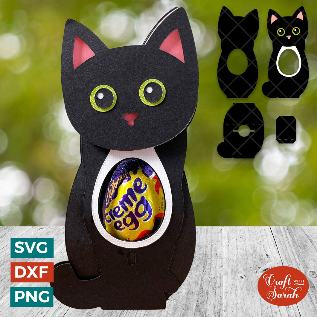 Cat Egg Holder SVG | Easter Kitten Chocolate Egg Holder
