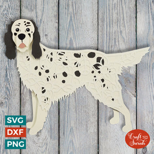 English Setter SVG | Layered English Setter Cutting File