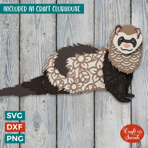 Ferret SVG | Layered Ferret Cutting File