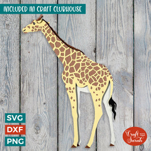 Giraffe SVG | 3D Layered Giraffe African Animal SVG