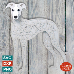 Greyhound / Sighthound / Lurcher SVG Layered Cutting File