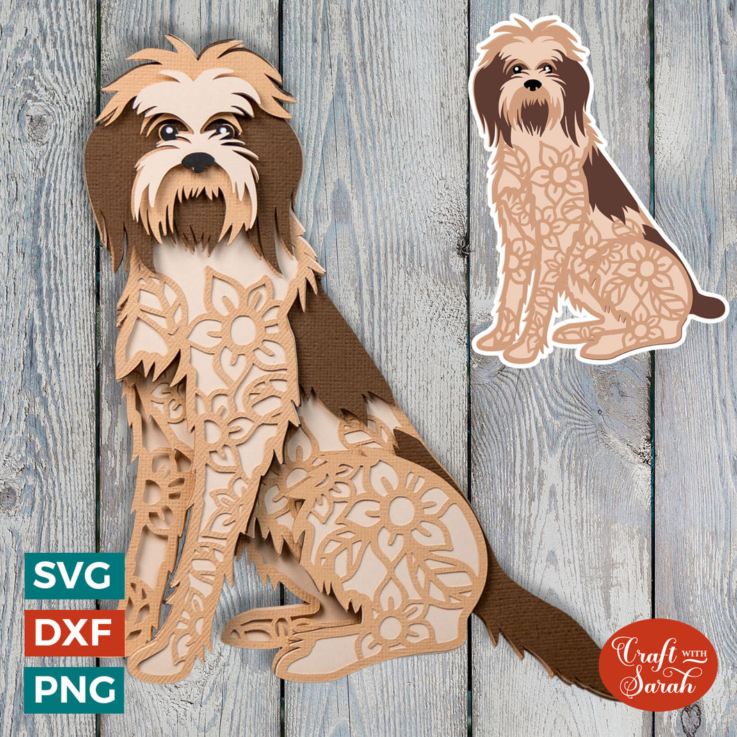 Italian Spinone SVG | Layered Spinone Italiano Cutting File