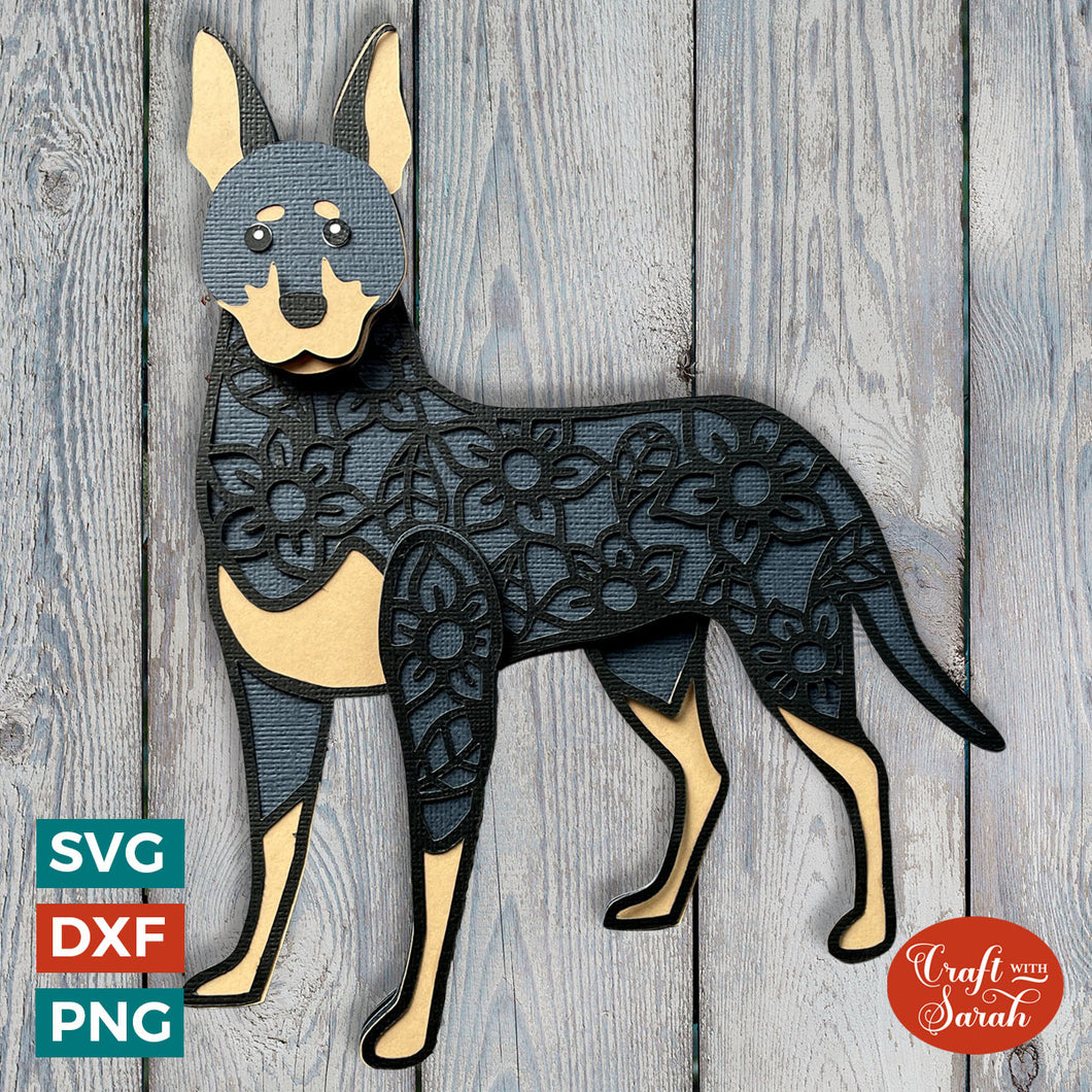 Kelpie SVG | Layered Australian Kelpie Dog Cutting File