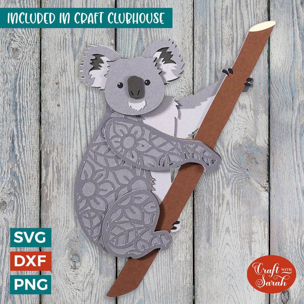 Koala SVG | 3D Layered Australian Koala Cut File