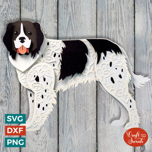 Landseer SVG | Layered Landseer Dog Cutting File