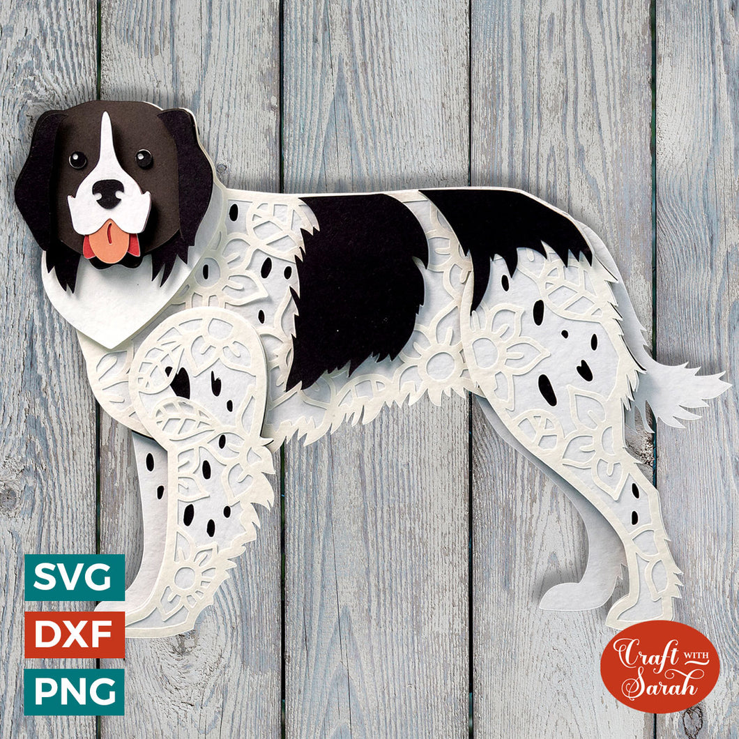 Landseer SVG | Layered Landseer Dog Cutting File