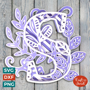 Letter S Layered SVG | 3D 'S' Letter Cutting File