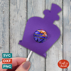 Poison Bottle Lollipop Holder SVG | Halloween Lollipop Holder