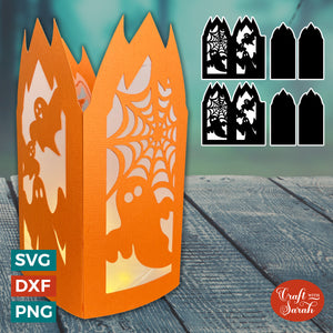 Halloween Ghosts Luminary SVG | Halloween Lantern Cut File