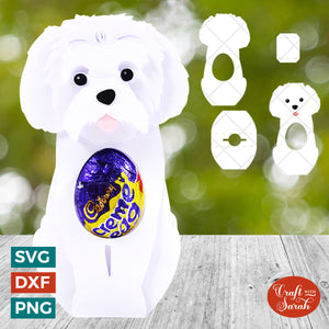 Maltese Egg Holder SVG | Easter Maltese Chocolate Egg Holder