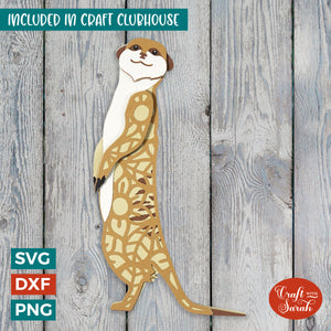 Meerkat SVG | 3D Layered Meerkat African Animal SVG
