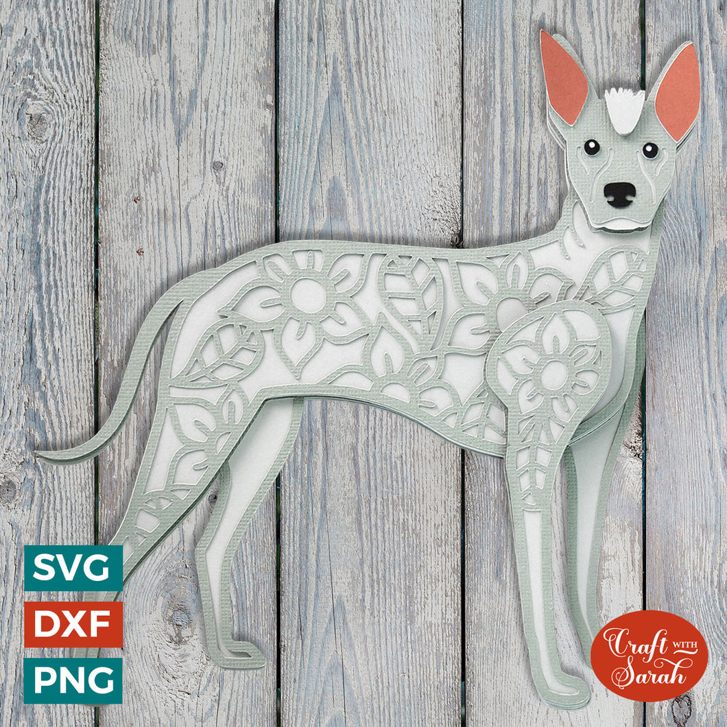 Xoloitzcuintle SVG | Layered Mexican Hairless Dog Cutting File