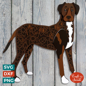 Mountain Cur SVG | Layered Mountain Cur Dog Cutting File