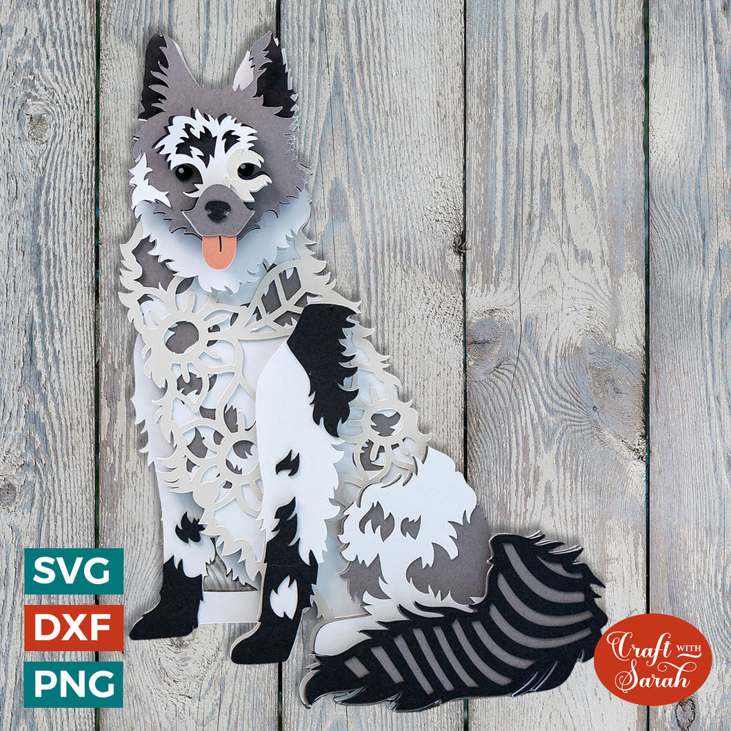 Mudi SVG | Layered Mudi Herding Dog Cutting File