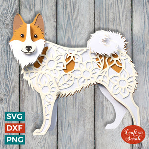 Norrbottenspets SVG | Layered Norrbottenspitz / Nordic Spitz Cutting File
