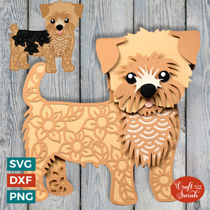Norfolk Terrier SVG | Layered Norwich Terrier Dog Cutting File