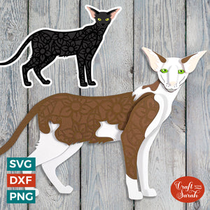 Oriental Shorthair Cat SVG | Layered Oriental Shorthair Cutting File