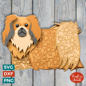 Pekingese SVG | Layered Pekingese Dog Cutting File