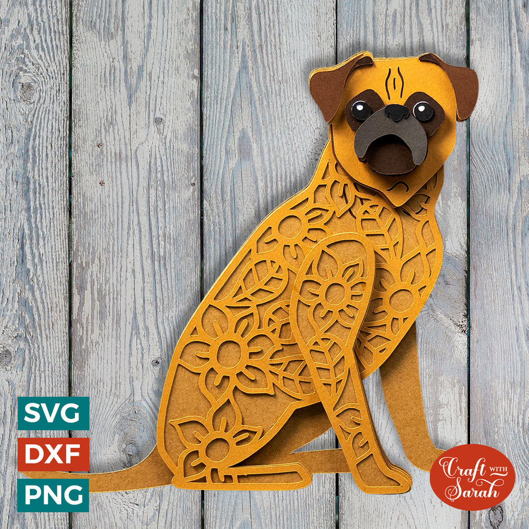 Petit Brabançon SVG | Layered Griffon Bruxellois Cutting File