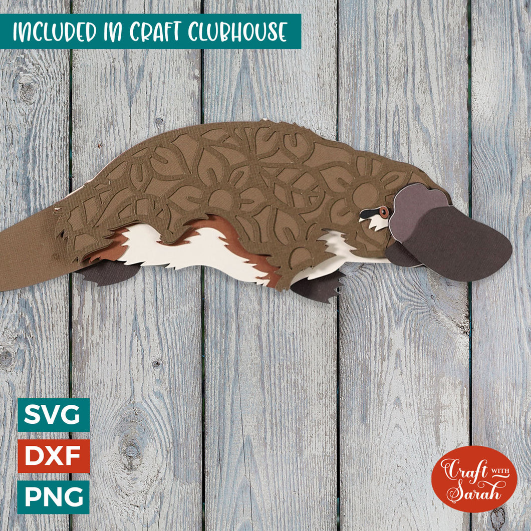 Platypus SVG | 3D Layered Australian Platypus Cut File