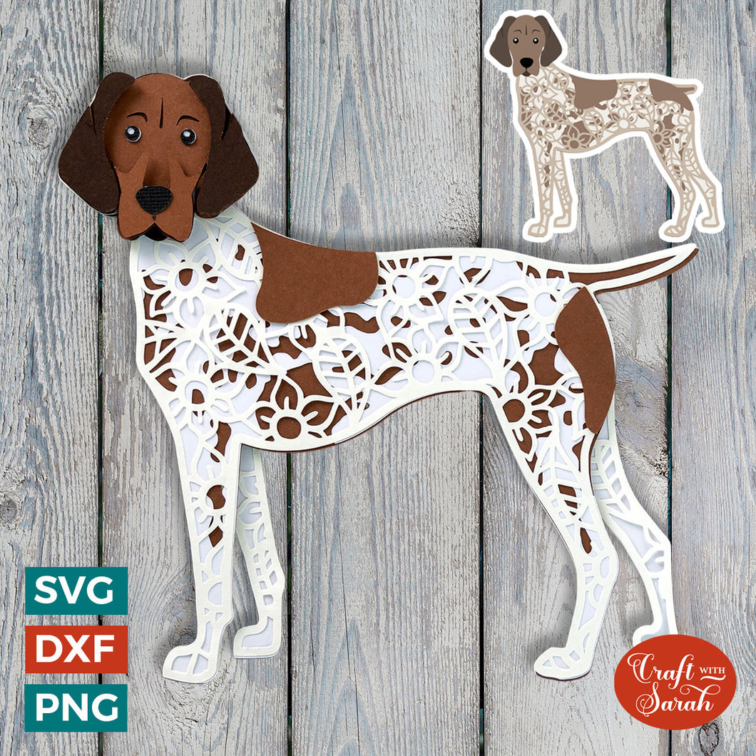 Pointer Dog SVG | Layered Shorthaired Pointer Cutting File