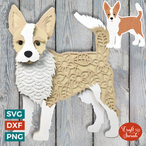 Portuguese Podengo SVG | Layered Portuguese Podengo Pequeno Cutting File