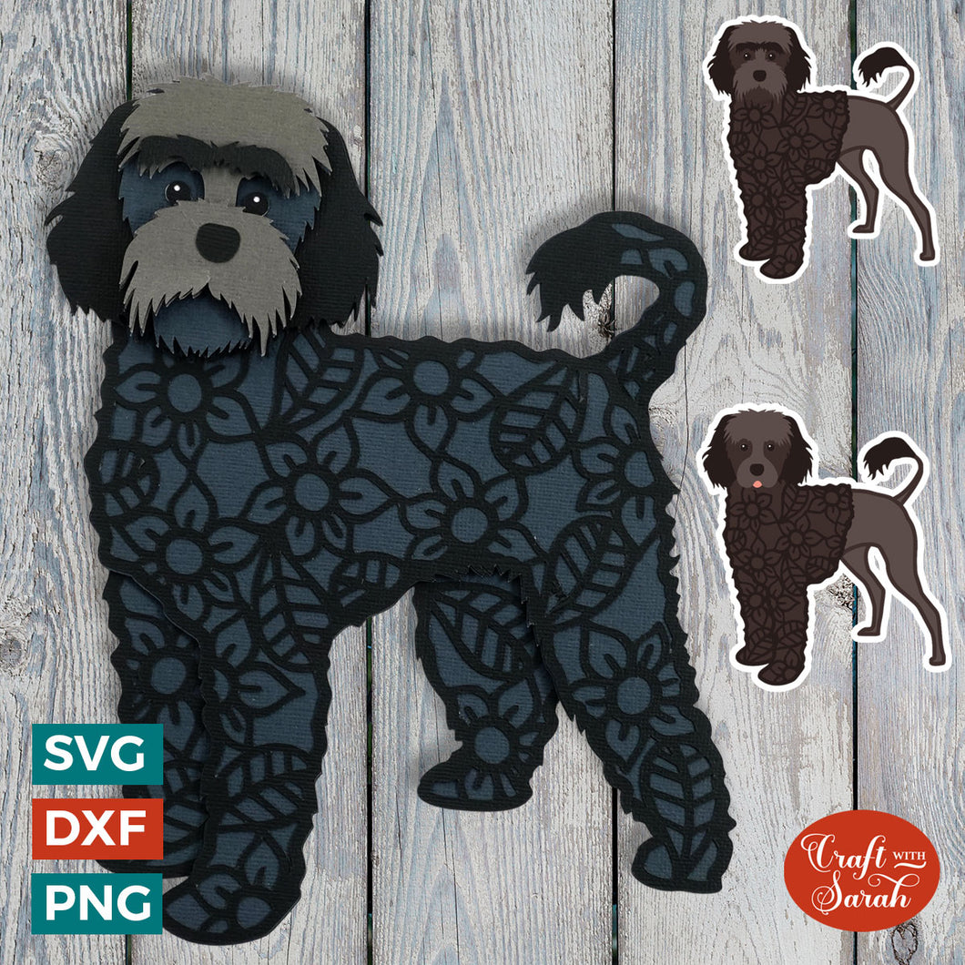 Portuguese Water Dog SVG | Layered Portuguese Water Dog Cutting File