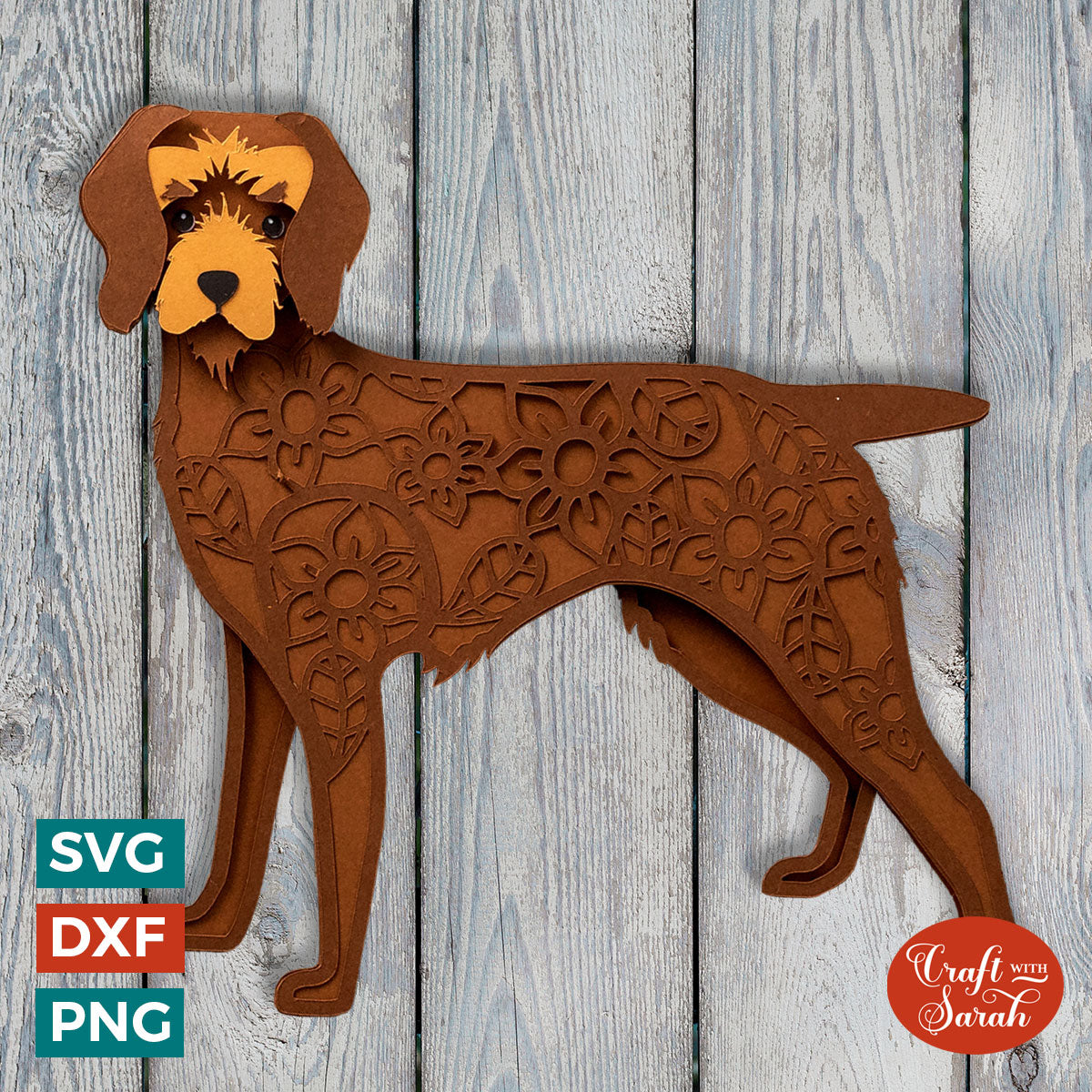 Pudelpointer SVG | Layered Pudelpointer Dog Cutting File – Craft with Sarah