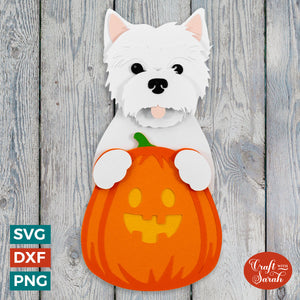 Westie Pumpkin SVG | West Highland Terrier Pumpkin for Halloween