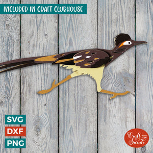 Roadrunner SVG | Layered Roadrunner Cutting File