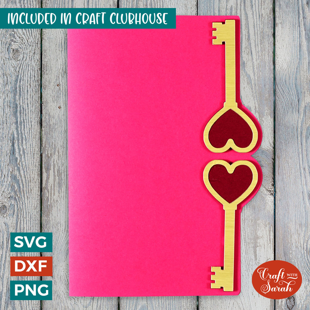 Key to my Heart Side Edge Card