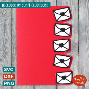 Love Letters Side Edge Card | Happy Valentine's Day Card